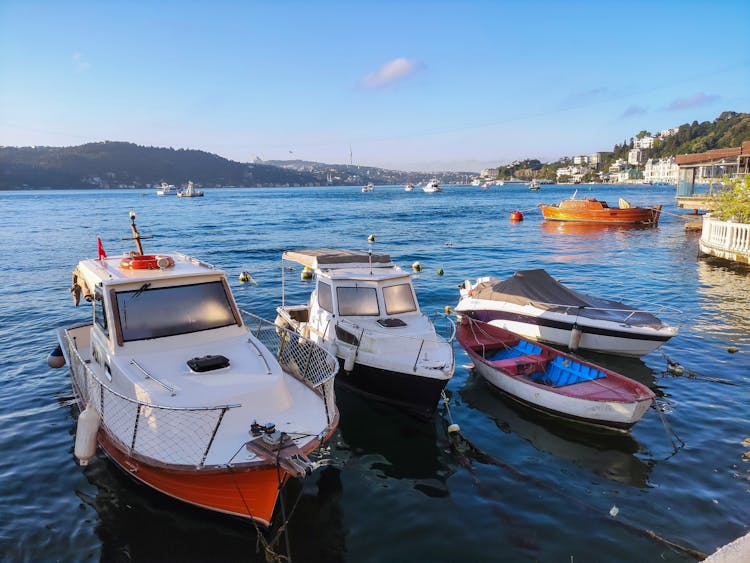 Boats Moored At Berth