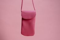 Pink and Brown Leather Sling Bag