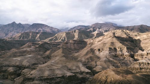 Panoramic View of Desert Mountain Range