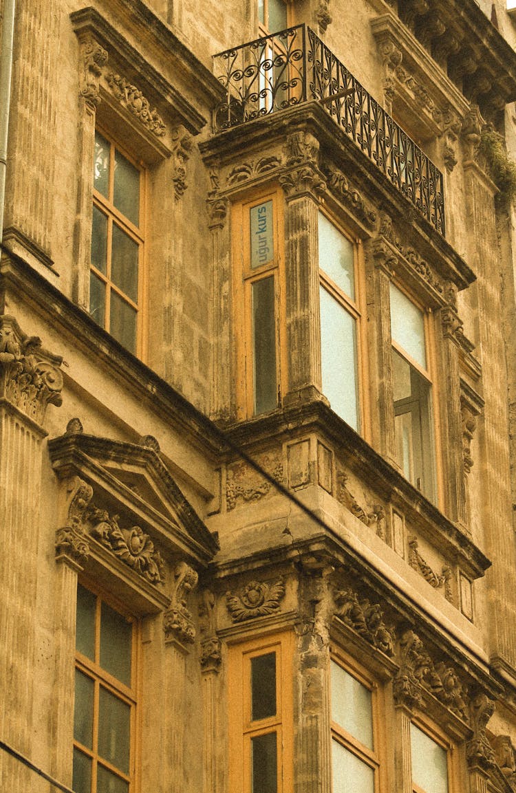 Facade Of An Old Tenement House 