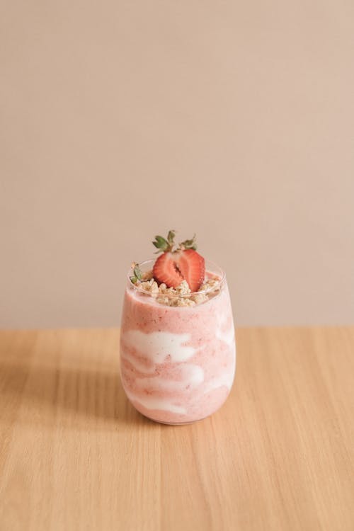 A Delicious Strawberry Smoothie in a Glass