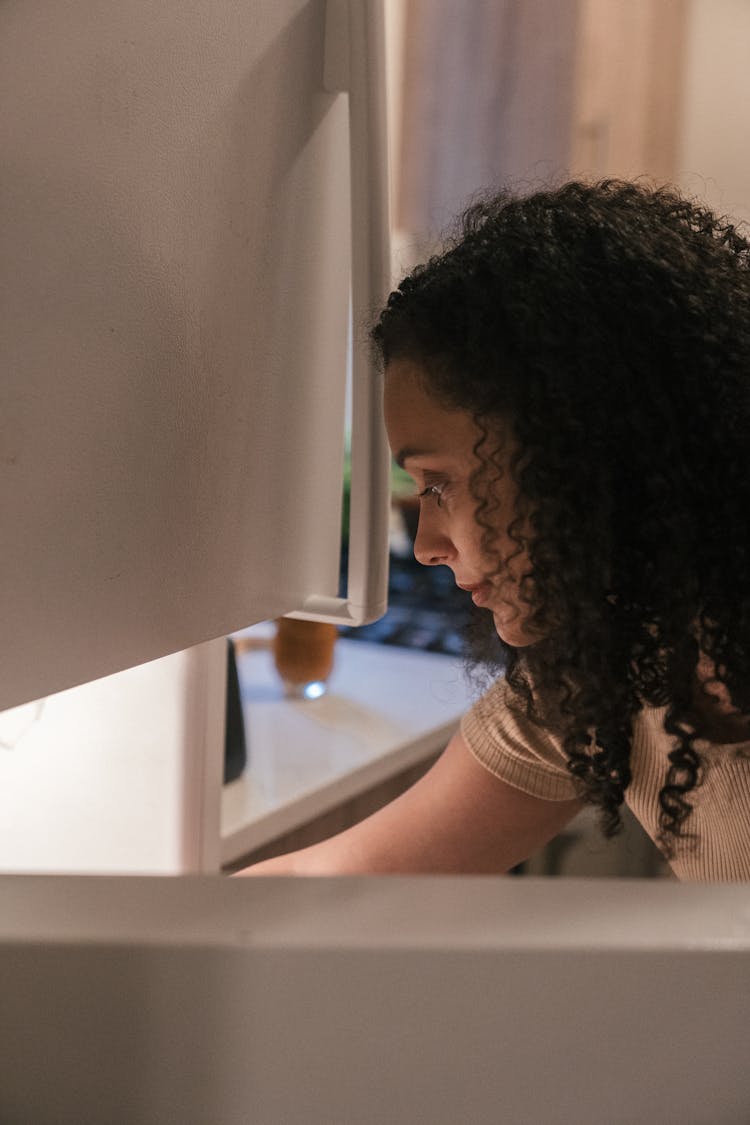 Woman And Fridge