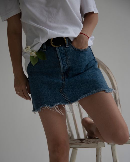 Saia Jeans Curta