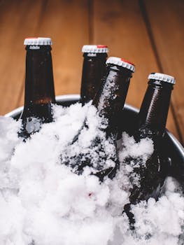 Free stock photo of bottles, beer, ice, beverage