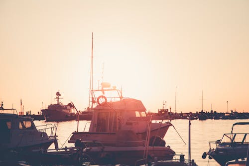 White Yacht Anchorage in Port