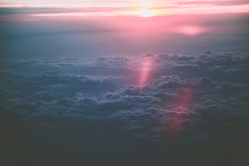 免费 日落时云的景色 素材图片