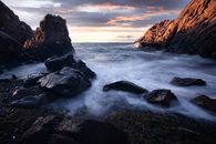 Brown Rock Formation on Sea