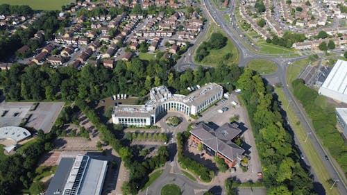 Aerial View of a Residential Area