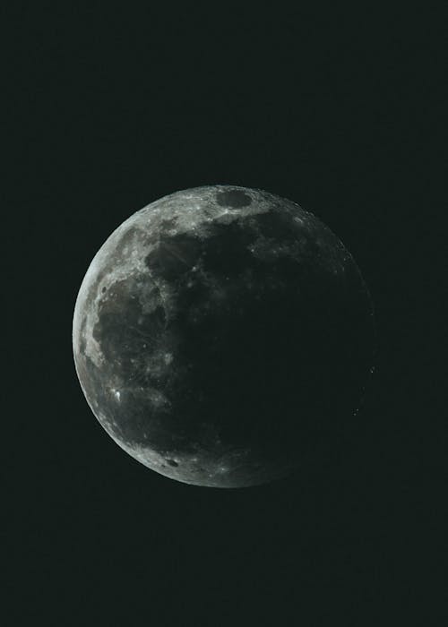 Full Moon in the Dark Night Sky