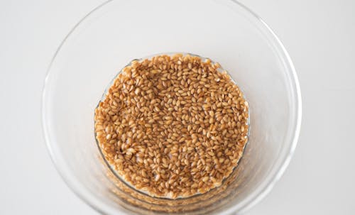 Wheat Berrys in a Glass Bowl 