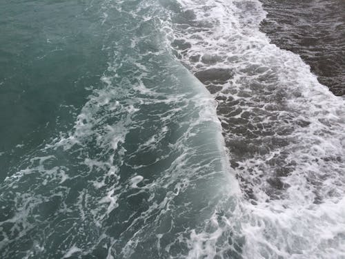 Aerial View of Ocean Waves