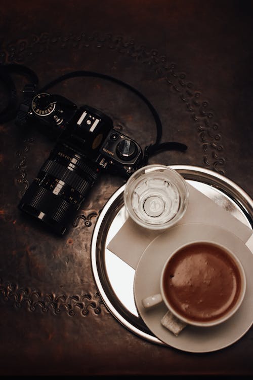 アナログ, オーバーヘッド, コーヒー飲料の無料の写真素材