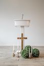 Brown Wooden Cross on White Table
