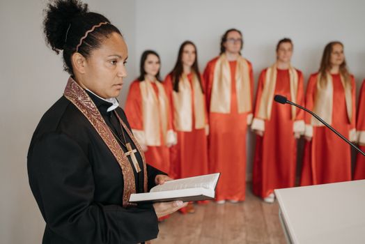 Frame preview of an AI Worship music video — congregation worship