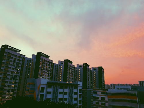 Free Photograph of Buildings during Sunset Stock Photo