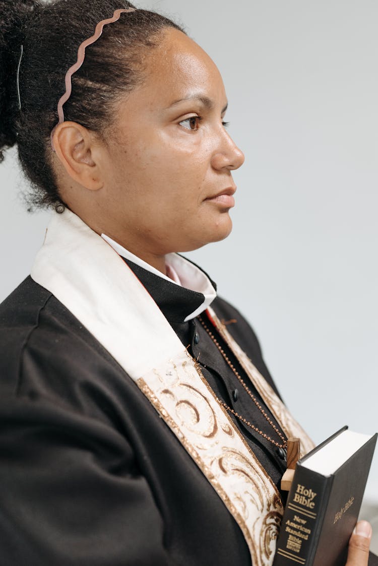 Serious Female Priest 