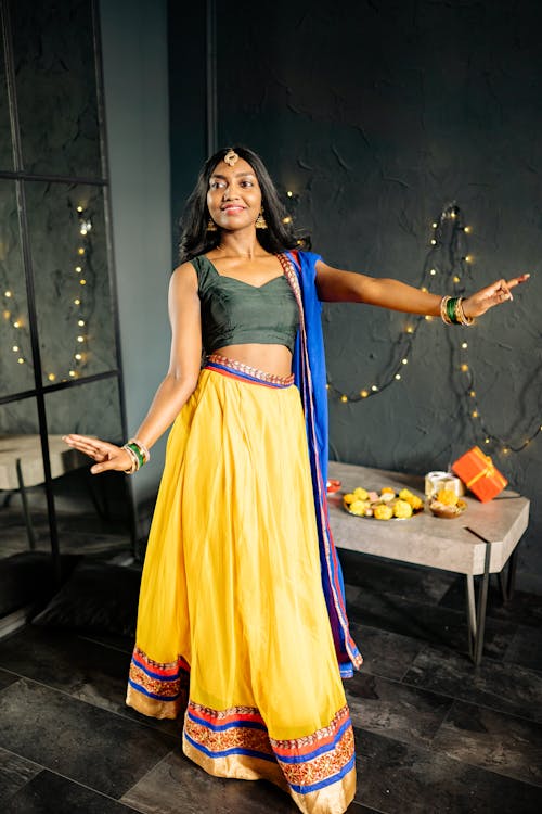 Portrait of a Female Dancer Wearing Traditional Clothing