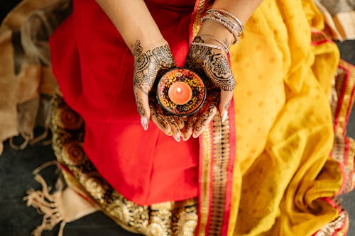 Person carrying a Lighted Candle 