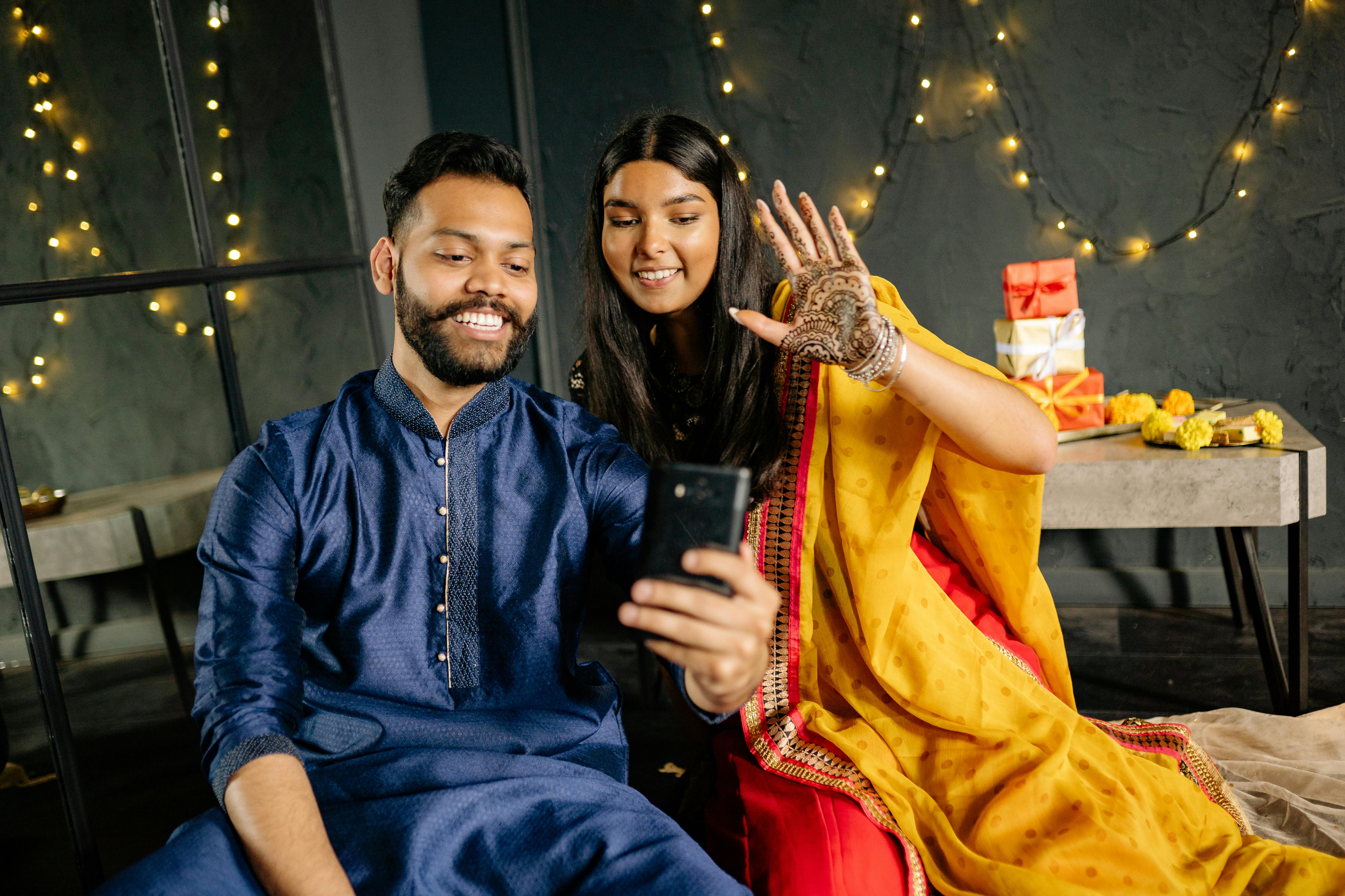 Happy Indian family