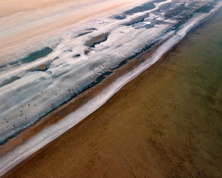 Aerial View Of An Arid Land 