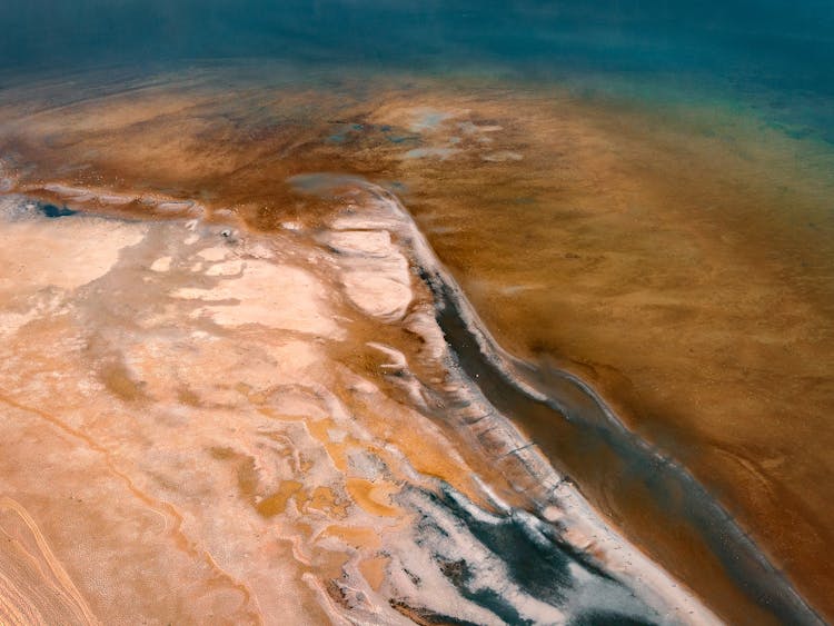 Aerial View Of An Arid Land