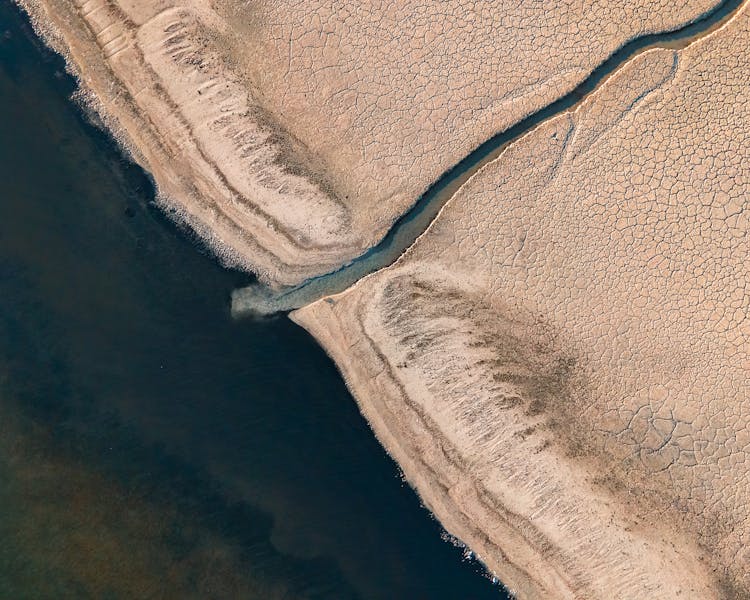 Aerial View Of An Arid Land