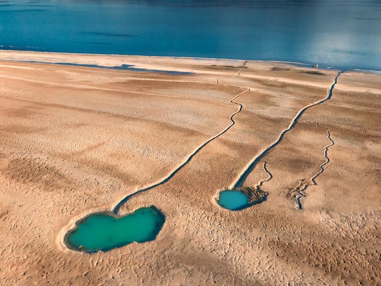 Aerial View Of A Thermal Spring