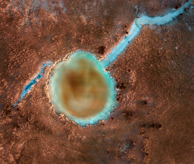 Aerial Footage Of A Thermal Spring