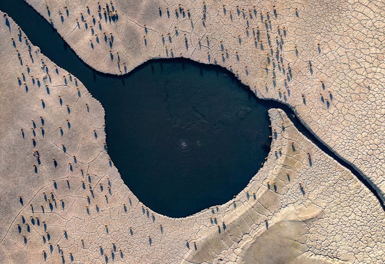 Aerial Footage Of A Thermal Spring