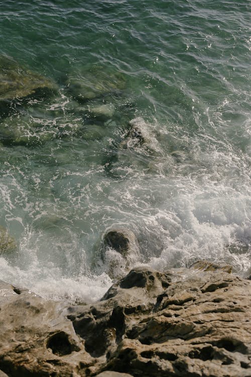 Waves Crashing on Shore