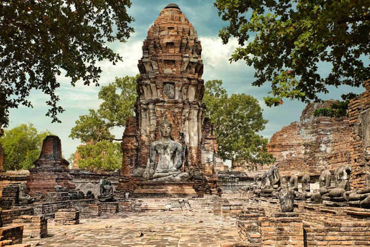 A Buddha Statue In Ayutthaya