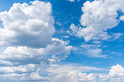bulutlar, Kümülüs bulutları, Mavi gökyüzü içeren Ücretsiz stok fotoğraf