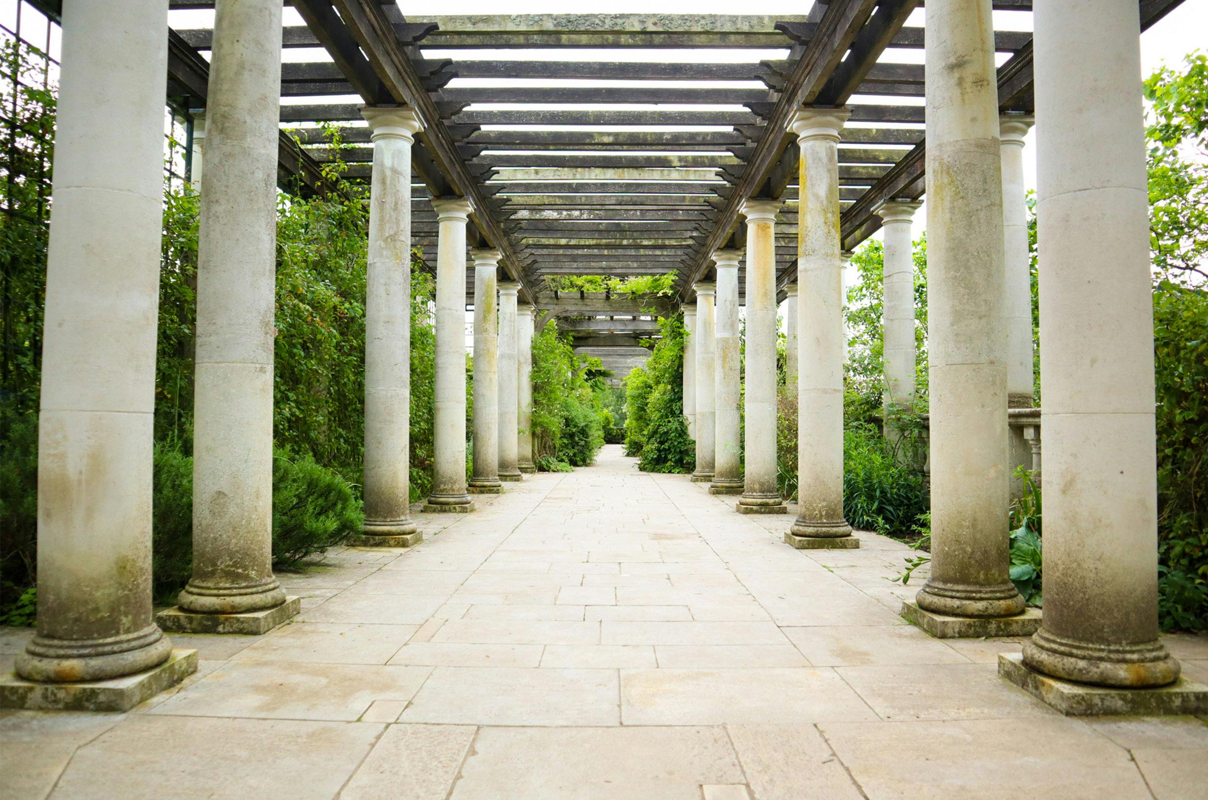 A Pathway with Pillars · Free Stock Photo