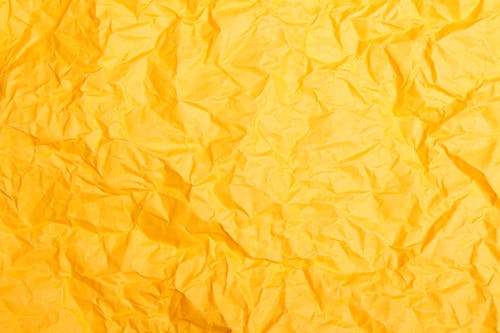 Crumpled Blank Yellow Paper