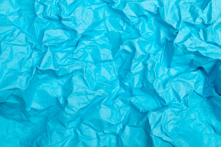 Crinkled Light Blue Paper