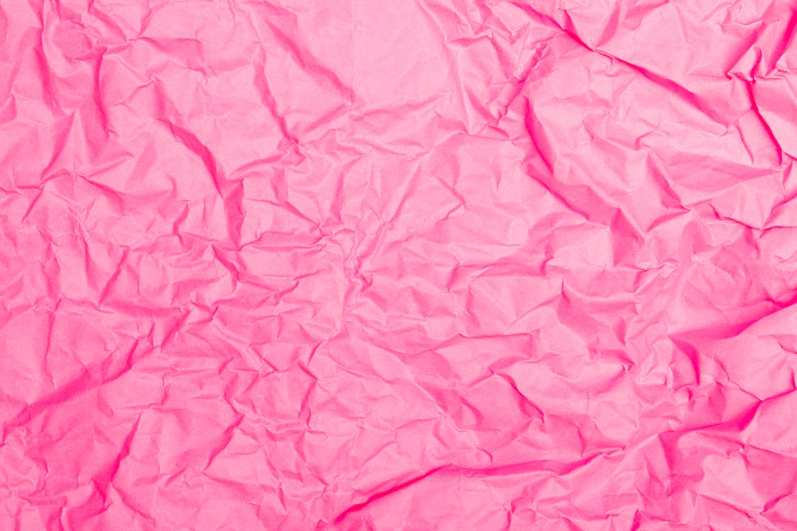 Close-up Photo of Crinkled Pink Paper