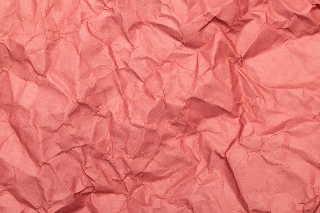 Close-up Photo of Crinkled Pink Paper