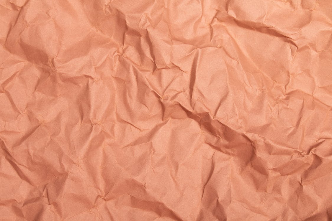 Crumpled Blank Orange Paper · Free Stock Photo