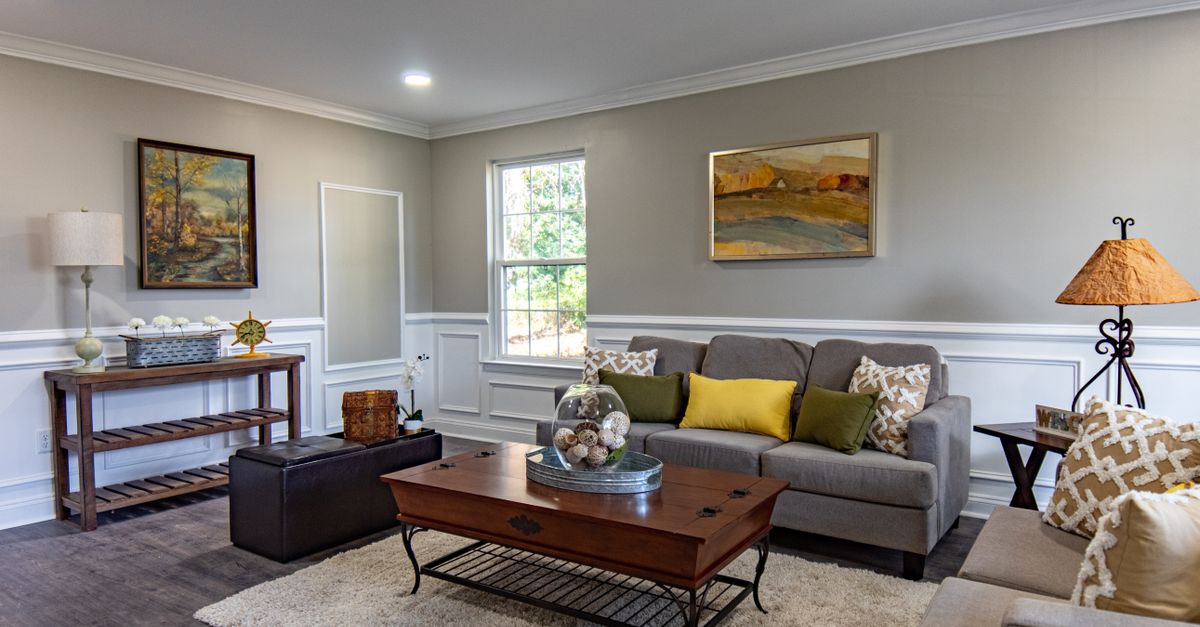 Bright staged Toronto condo living room prepared for a home showing