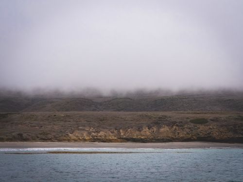 Quiet coastal landscape in low mist, photo by Kindel Media on Pexels
