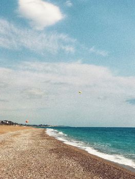 Beautiful coastal landscape of Manavgat, Antalya with clear skies and turquoise waters.