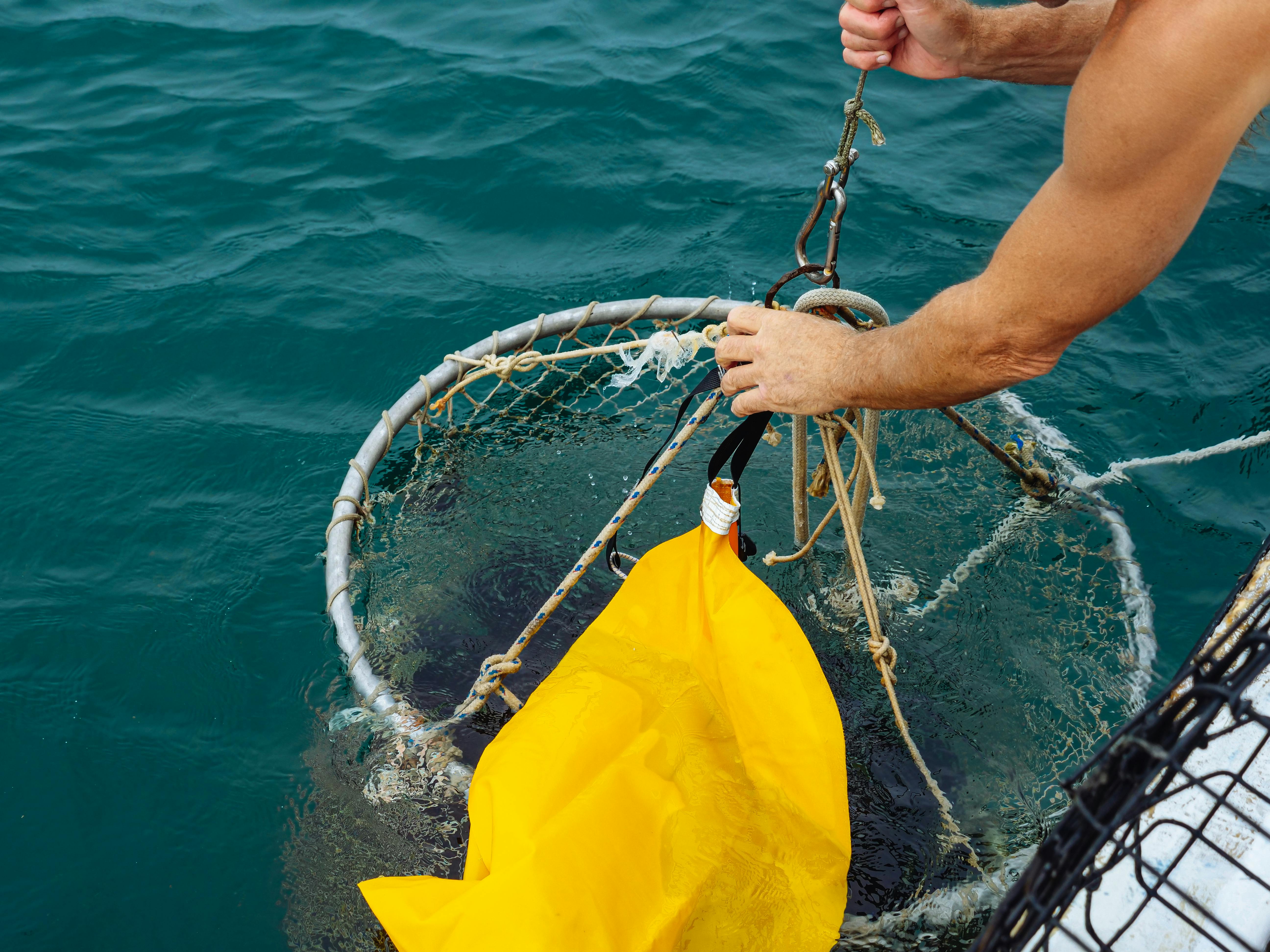 person holding yellow paper on boat