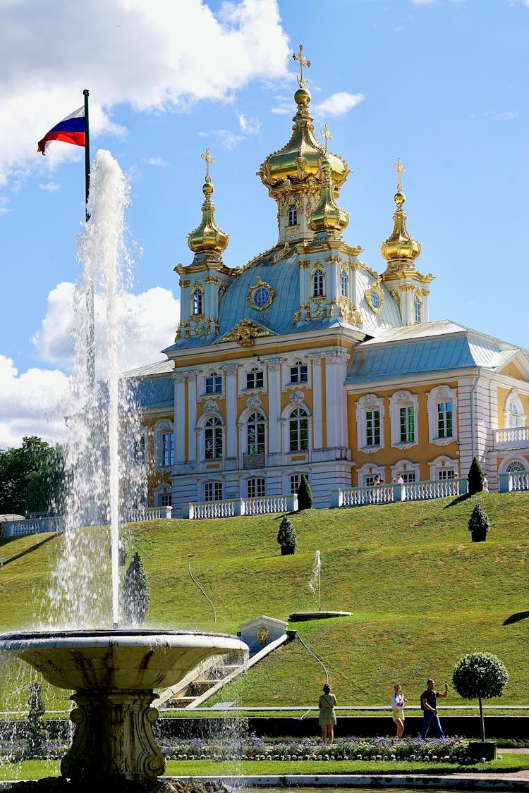 Church Of The Grand Palace Of Peterhof, St Petersburg, Russia