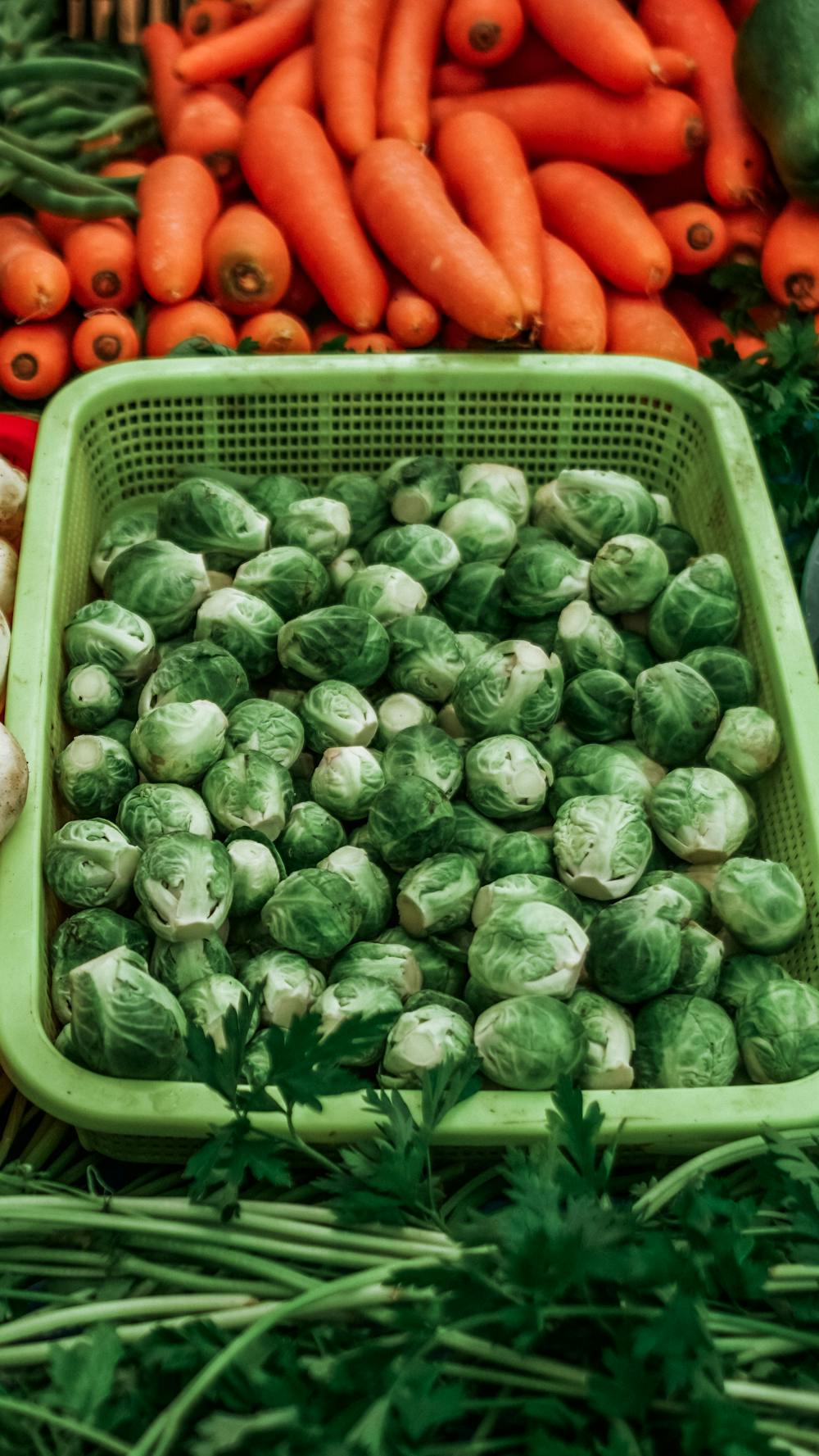 Maple Glazed Brussels Sprouts and Carrots