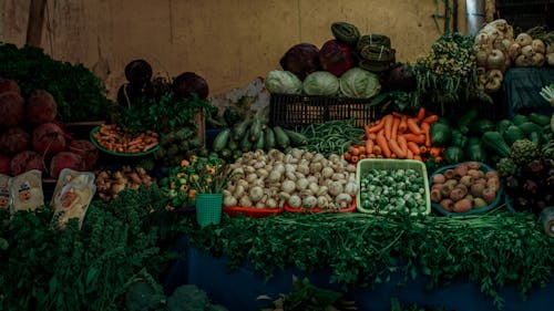 Variety Of Vegetables On Display