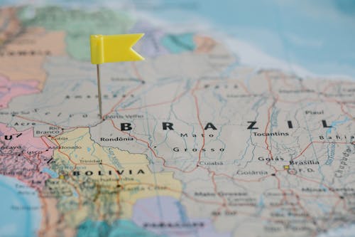 Бесплатное стоковое фото с бразилия, вертикальный выстрел, карта
