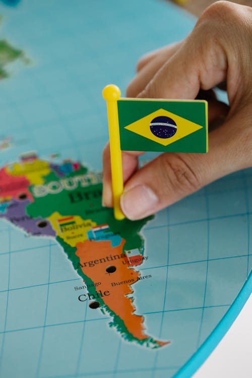 Photos gratuites de brésil, carte du monde, conceptuel