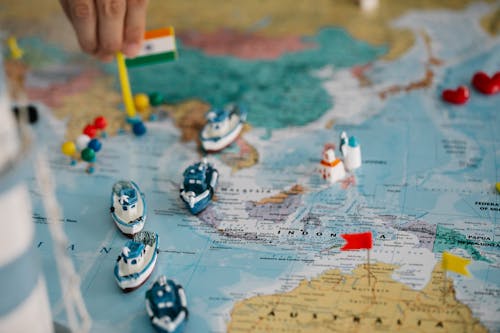 Photos gratuites de bateaux, carte du monde, continents