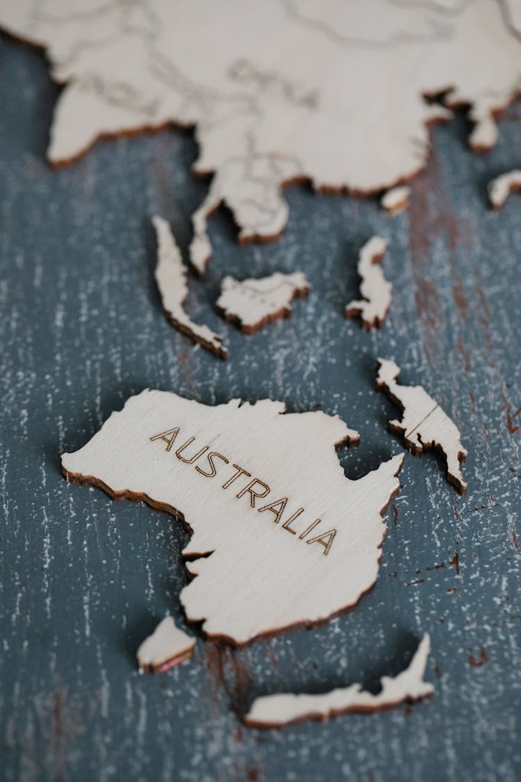 Wooden Map Of Australia