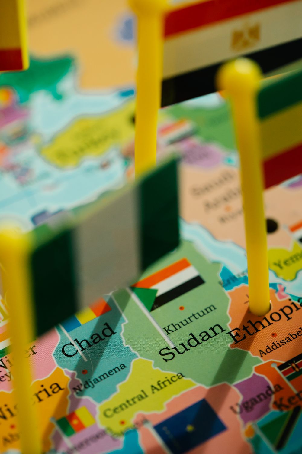 Closeup of Multicoloured Political Map · Free Stock Photo